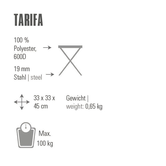 HIGH PEAK TARIFA – lahek in kompakten trinožni stol za kampiranje in pohodništvo