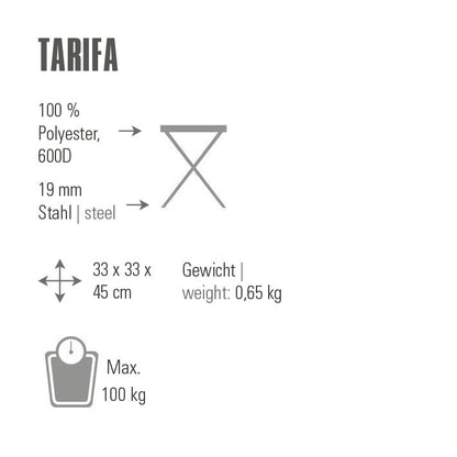 HIGH PEAK TARIFA – lahek in kompakten trinožni stol za kampiranje in pohodništvo